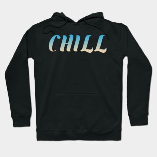 Chill in beach themed sand yellow and blue Hoodie